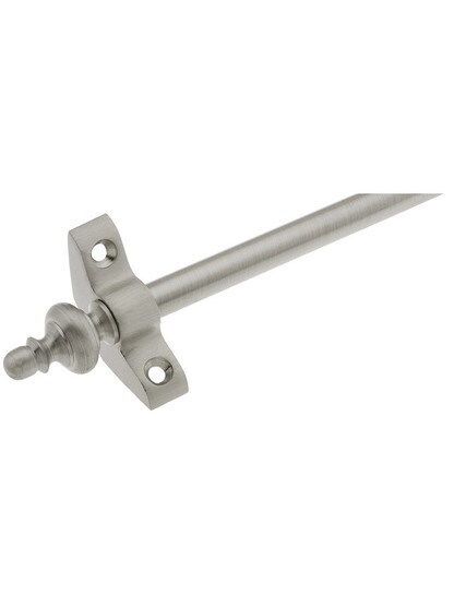 28.5 inch Inspiration Urn Tip Stair Rod - 3/8 inch Diameter Zinc Alloy With Standard Brackets in Satin Nickel